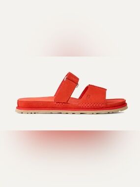 UGG Orange Suede Double-Strap Slide